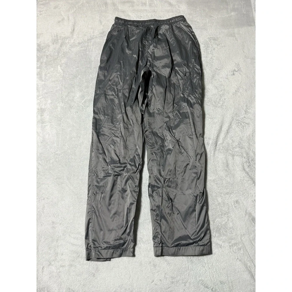 VTG Nike Mens XL Track Pants Windbreaker Gray Ankle Zip Running Nylon Poly